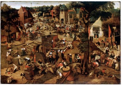 Foire avec une représentation théâtrale, vers 1580-1630 - Pieter Brueghel the Younger