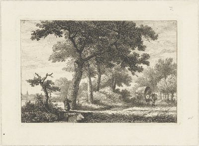 Paysage avec chariot couvert Paysages aquatiques (titre de la série) - Pieter Casper Christ