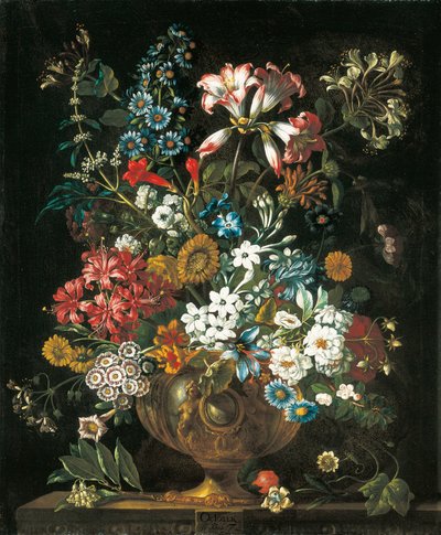 Octobre, des Douze Mois de Fleurs, un calendrier floral de natures mortes - Pieter Casteels