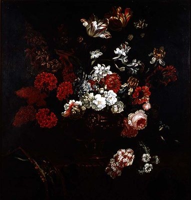 Nature morte de fleurs dans un vase en cuivre - Pieter Casteels
