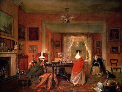Trois dames dans un intérieur de salon - Pieter Christoffel Wonder