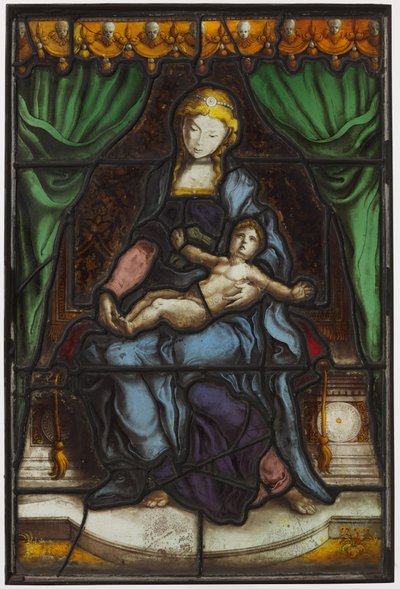 Vitrail avec la Vierge à l