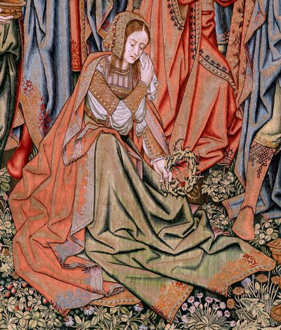Tapisserie flamande. Série La Passion du Christ. La Descente de Croix. Deuxième série de tapisseries de la Passion du Christ appartenant au Patrimonio Nacional. Modèle de la cour de Jan van Roome. Manufacture Pieter va - Pieter Coecke van Aelst