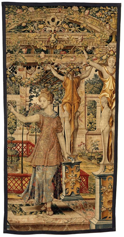 Vertumne et Pomone : Vertumne transformé en fermier, vers 1550 - Pieter Coecke van Aelst