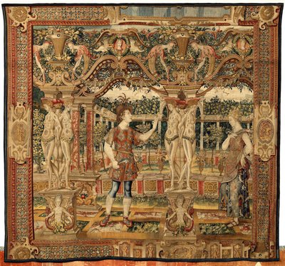 Vertumne et Pomone : Vertumne transformé en tailleur de haies, vers 1550 - Pieter Coecke van Aelst