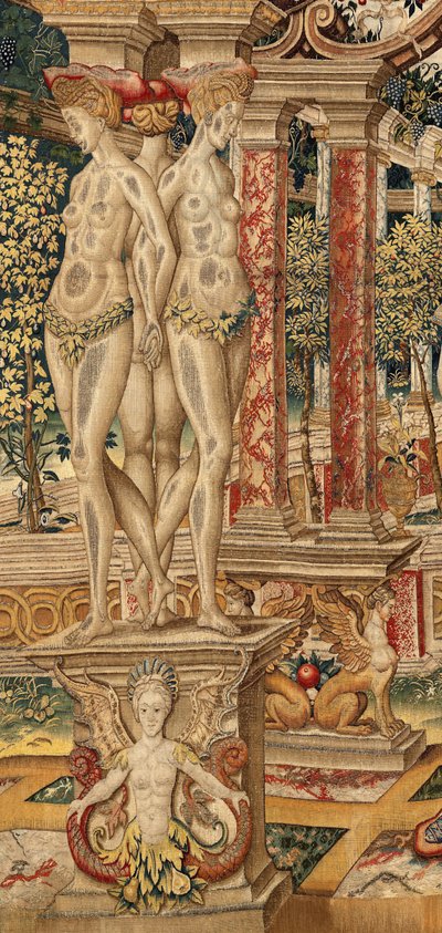 Vertumne et Pomone : Vertumne transformé en tailleur de haies. vers 1550 - Pieter Coecke van Aelst