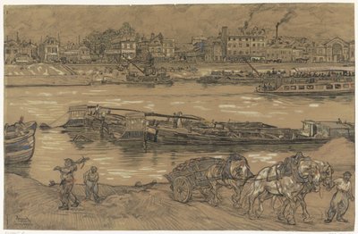 Vue sur la rive de la Seine - Pieter Dupont