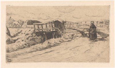 Chemin de campagne avec pont - Pieter Dupont