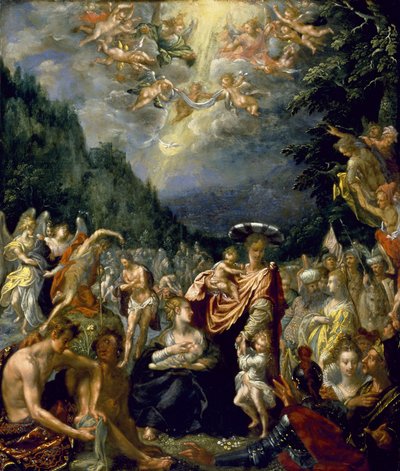 Le baptême du Christ, vers 1590 - Pieter Fransz. Isaacsz.
