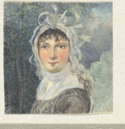 Portrait de femme avec un bonnet à rubans - Pieter Gerardus van Os