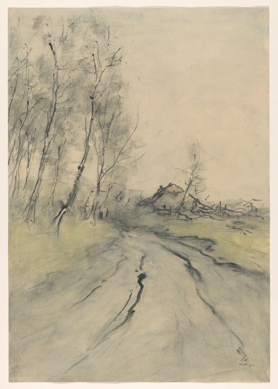 Chemin de campagne - Pieter H.J.J. Ras (signed by artist)