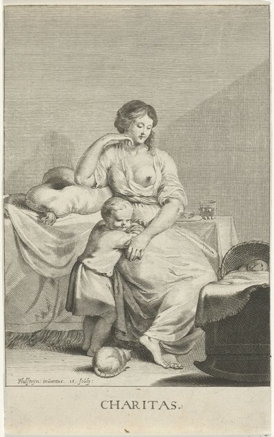 Mère avec enfants Charitas (titre sur l