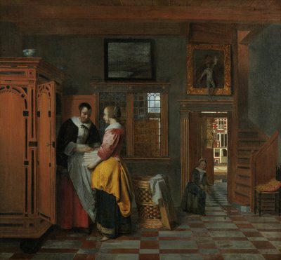 Intérieur avec des femmes près d