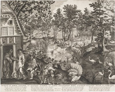 La Visitation dans un paysage boisé - Pieter II de Jode
