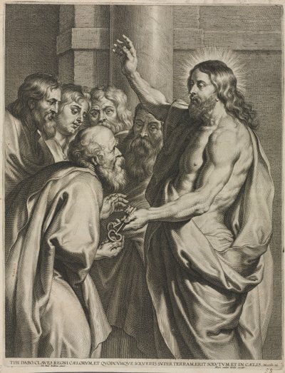 Le Christ donnant les clés à Pierre - Pieter I de Jode