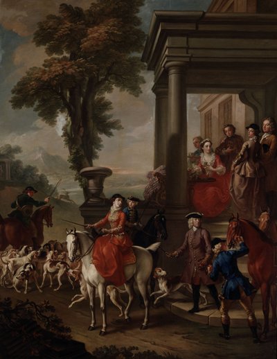 La rencontre, vers 1743 (huile sur toile) - Pieter Jan van Reysschoot