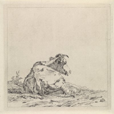 Paysage avec vache couchée - Pieter Janson