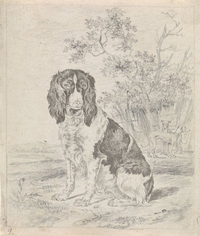 Chien de chasse assis - Pieter Janson