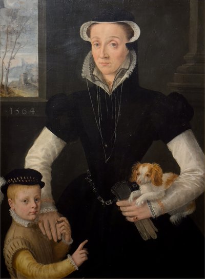 Veuve avec son fils - Pieter Jansz. (manner of) Pourbus