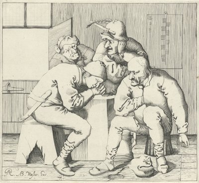 Quatre hommes autour d