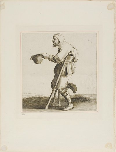 Lame Beggar Asking for Alms, de T is al verwart-gaern (C