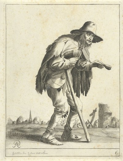 Mendiant lépreux (Mendiants et paysans) - Pieter Jansz Quast