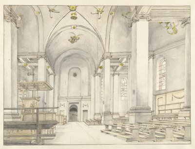 Vue de la nef de la Nieuwe Kerk, Haarlem, vers l