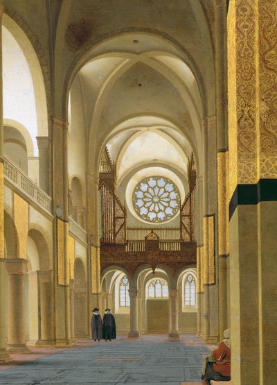 Intérieur de la Marienkirche à Utrecht, 1638 (détail) - Pieter Janszoon Saenredam