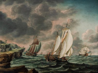 Flûtes marchandes hollandaises au large d