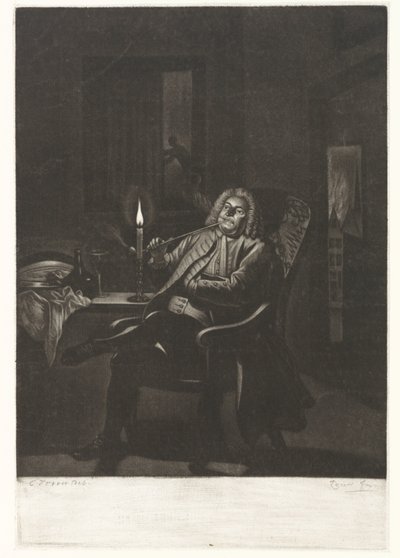 Homme fumant une pipe - Pieter Louw