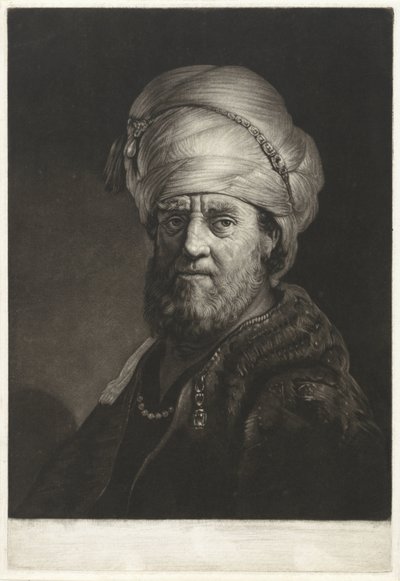 Portretbuste van een man met een tulband - Pieter Louw