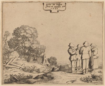 Trois paysans et une femme - Pieter Molijn