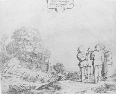 Trois paysans et une femme, 1626 - Pieter Molijn