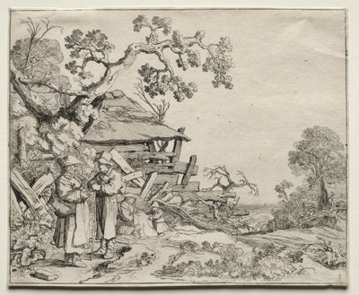 Paysage avec deux paysans conversant, 1626 - Pieter Molyn