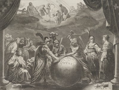 Planche 12: Allégorie sur la discorde en France, de Caspar Barlaeus, Medicea Hospes, 1638 - Pieter Nolpe