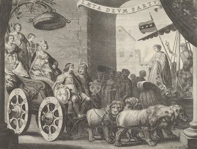 Planche 5a : Marie de Médicis en Berecynthia, de Caspar Barlaeus, Medicea Hospes, 1638 - Pieter Nolpe