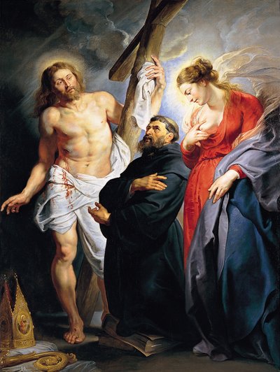 Saint Augustin entre le Christ et la Vierge - Peter Paul Rubens