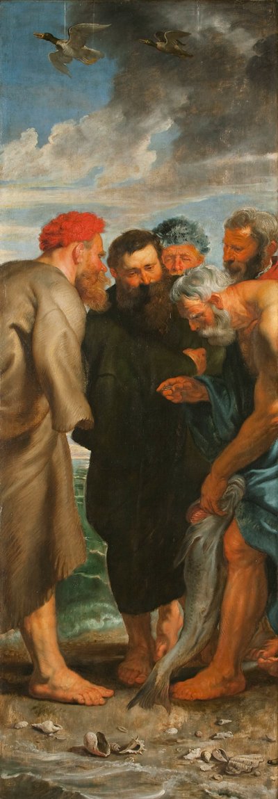 La Pêche miraculeuse Triptyque, panneau gauche - Pieter Paul Rubens