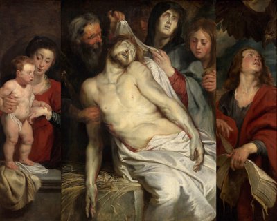 La lamentation sur le Christ mort, Christ sur la paille, 1618 - Peter Paul Rubens
