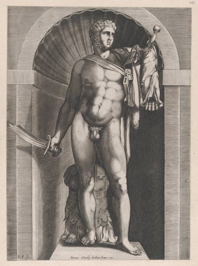 Speculum Romanae Magnificentiae : Diomède avec le Palladium dans sa main gauche, 1582 - Pieter Perret