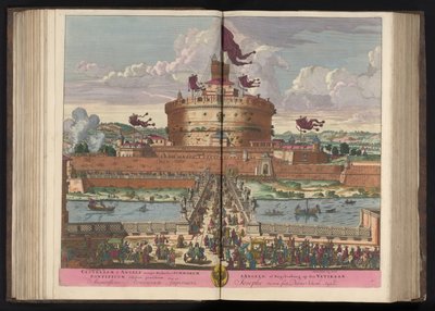 Château Saint-Ange sur le Tibre à Rome (Castellum S. Angeli) - Pieter Schenk (I)