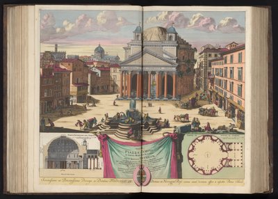 Panthéon à Rome (Veue de la Piazza e Tempio di Santa Maria della Rotonda gia l