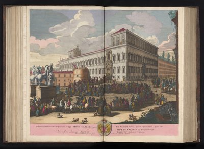 Piazza del Quirinale à Rome (Palatium Pontificium in Quirinali vulgo Mons Caball) - Pieter Schenk (I)