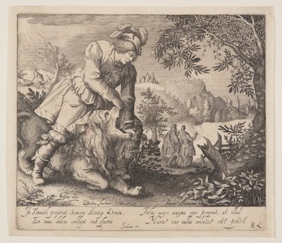 Samson et le lion - Pieter Serwouters