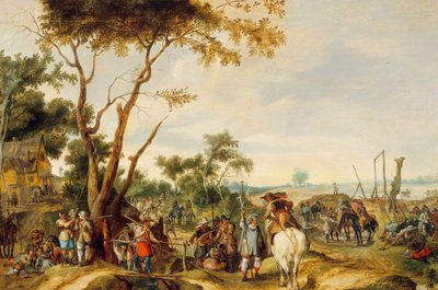 Soldats bivouaquant - Pieter Snayers
