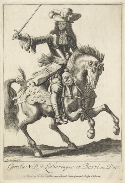 Portrait équestre de Charles V Léopold, duc de Lorraine - Pieter Stevens (vermeld in 1689)