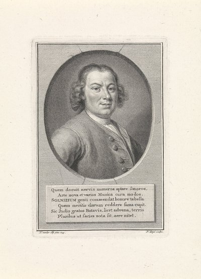 Portrait du compositeur Anton Wilhelm Solnitz 1708-1752, vers 1750 - Pieter Tanjé