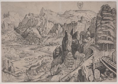 Magdalena Poenitens, gravure réalisée par Jan et Lucas van Duetecum - Pieter The Elder (after) Brueghel