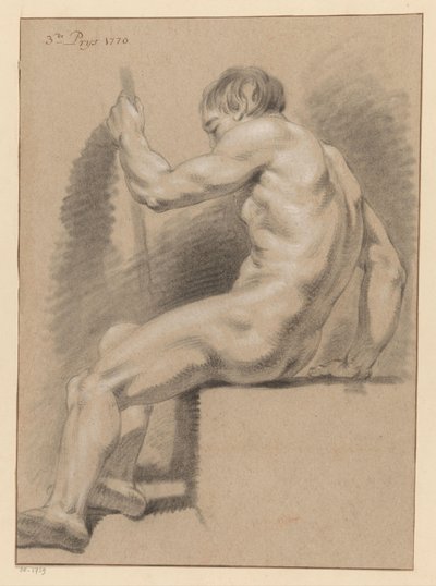 Nu masculin assis, vu de côté (3e prix 1770) - Pieter Wagenaar (II)