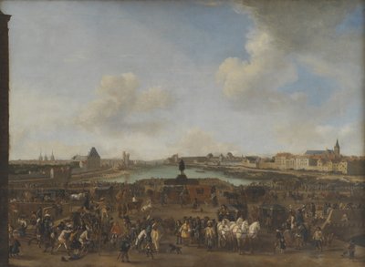 Vue de Paris depuis la Place Dauphine - Pieter Wouwerman